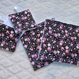 Kit visage clean motif fleur rose