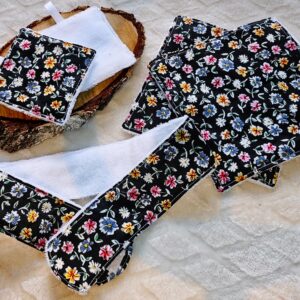 Kit beauté motif fleur multicolore