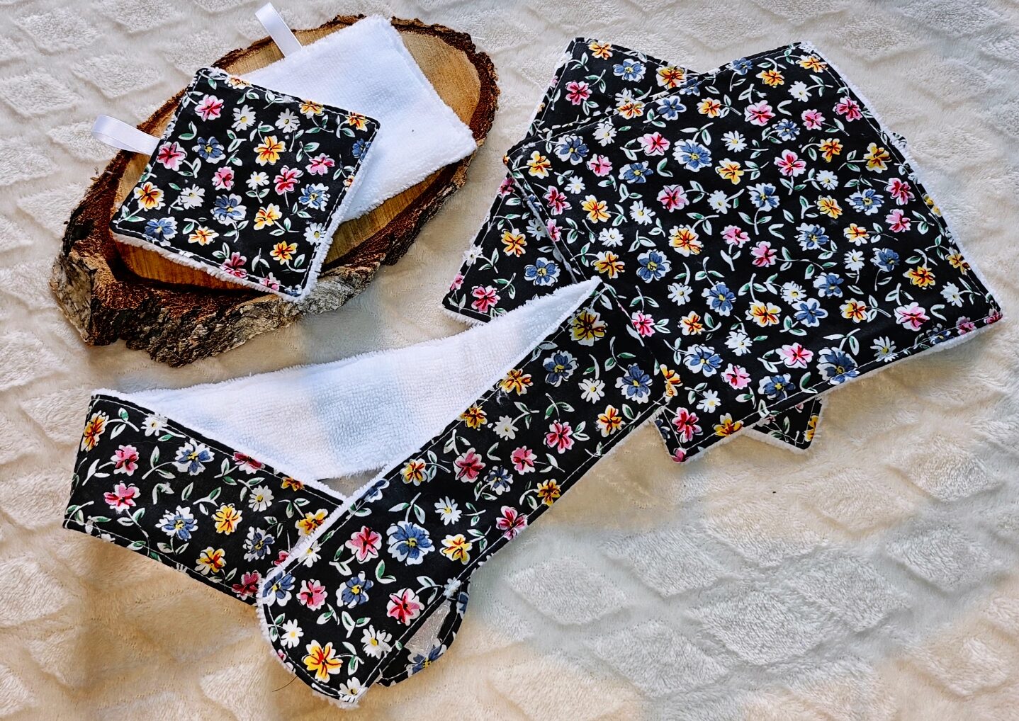 Kit beauté motif fleur multicolore