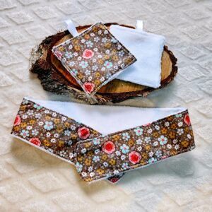 Starter kit motif fleuri marron