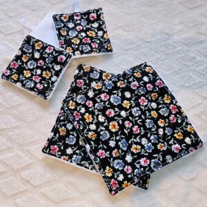 Kit visage clean motif fleur multicolore
